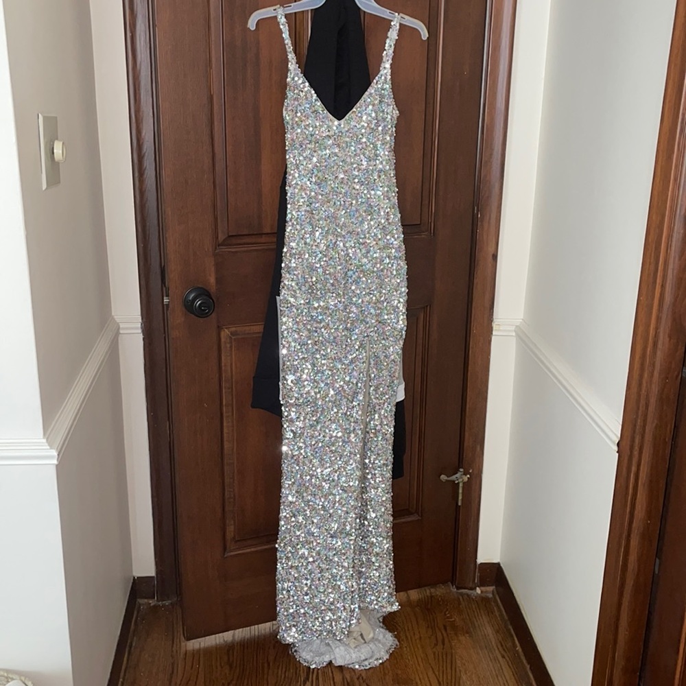 Multi color sequin gown